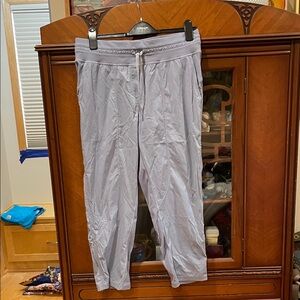 Lululemon cropped studio pants, blue-grey size 10
